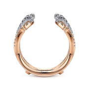 Gabriel & Co. AN12542S-T44JJ 14K White and Rose Gold Diamond Ring Enhancer