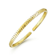 Gabriel & Co. BG4391-62Y4JJJ 14K Yellow Gold Chevron Open Cuff Bracelet