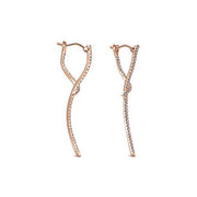 Gabriel & Co. EG12928K45JJ 14K Rose Gold Sculptural Diamond Drop Earrings