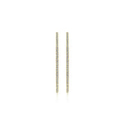 Gabriel & Co. EG13508Y45JJ 14K Yellow Gold French Pavé 50mm Round Inside Out Diamond Hoop Earrings