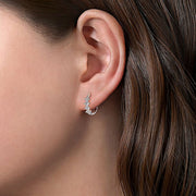 Gabriel & Co. EG14232W45JJ 14K White Gold 15MM Diamond Earrings