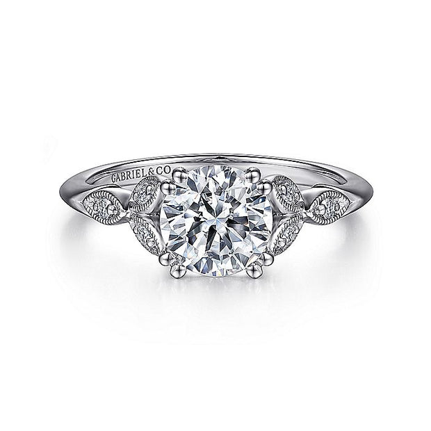 Gabriel & Co. ER11721R4W44JJ 14K White Gold Round Diamond Engagement Ring