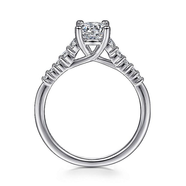 Gabriel & Co. ER11755R3W44JJ 14K White Gold Round Diamond Engagement Ring