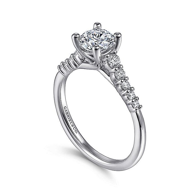 Gabriel & Co. ER11755R3W44JJ 14K White Gold Round Diamond Engagement Ring
