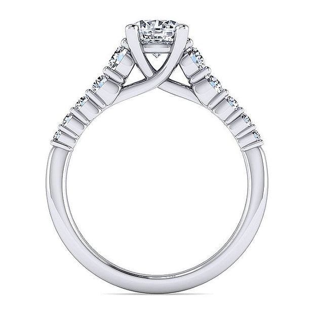 Gabriel & Co. ER11756R3W44JJ 14K White Gold Round Diamond Engagement Ring