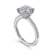 Gabriel & Co. ER14987R8W44JJ 14K White Gold Round Diamond Engagement Ring