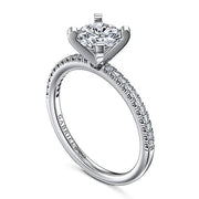 Gabriel & Co. ER15137R4W44JJ 14K White Gold Round Diamond Engagement Ring
