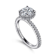 Gabriel & Co. ER16158R6W44JJ 14K White Gold Round Diamond Engagement Ring