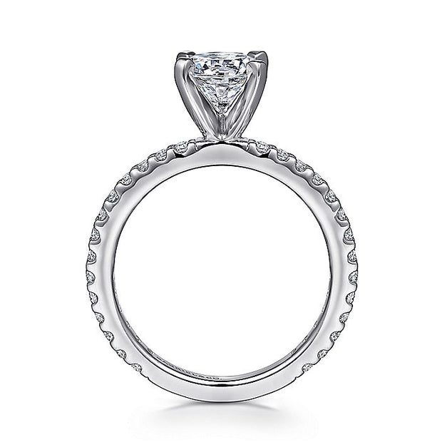 Gabriel & Co. ER4124W44JJ 14K White Gold Round Diamond Engagement Ring