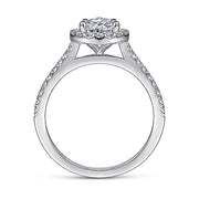 Gabriel & Co. ER6419P4W44JJ 14K White Gold Pear Shape Halo Diamond Engagement Ring