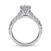 Gabriel & Co. ER6703W44JJ 14K White Gold Round Diamond Engagement Ring