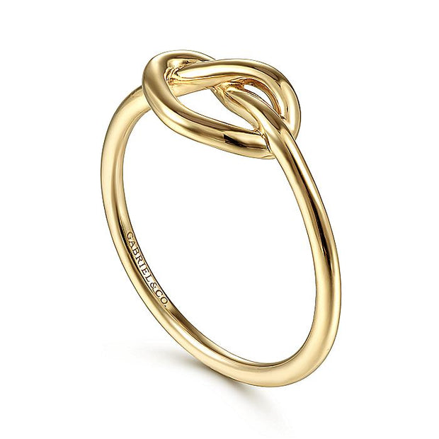 Gabriel & Co. LR51803Y4JJJ 14K Yellow Gold Twisted Heart Pretzel Ring