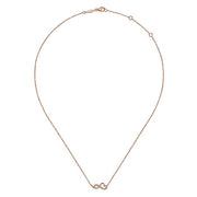 Gabriel & Co. NK5736K45JJ 14K Rose Gold Diamond Infinity Heart Pendant Necklace