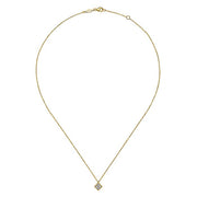Gabriel & Co. NK6082Y45JJ 14K Yellow Gold Diamond Clover Pendant Necklace