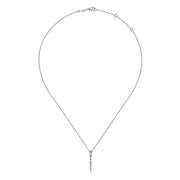 Gabriel & Co. NK6187W45JJ 14K White Gold Diamond Spike Pendant Necklace