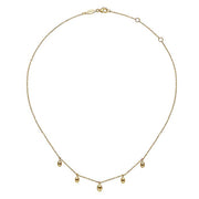 Gabriel & Co. NK6470Y4JJJ 14K Yellow Gold Chain Necklace with Bujukan Bead Drops