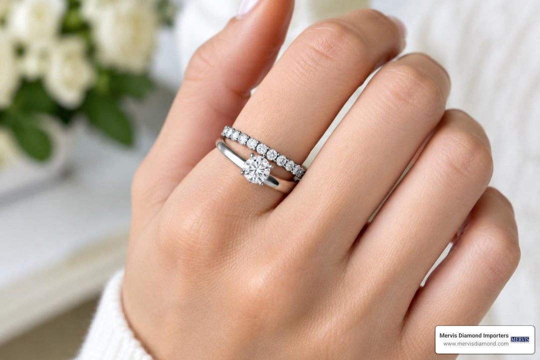 The Proper Order to Wear Engagement Wedding and Eternity Bands