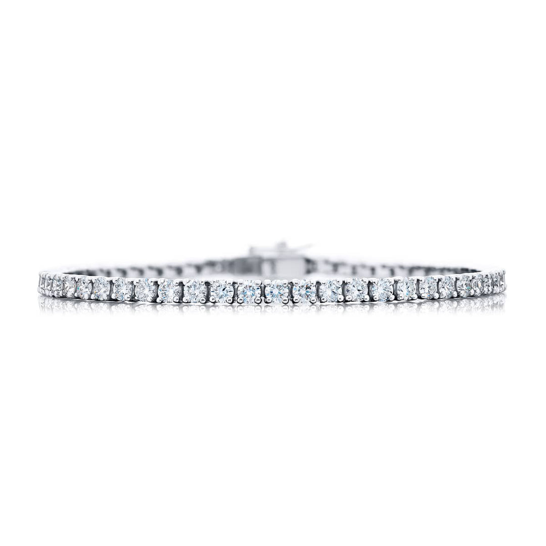 Platinum Round Diamond Bracelet
