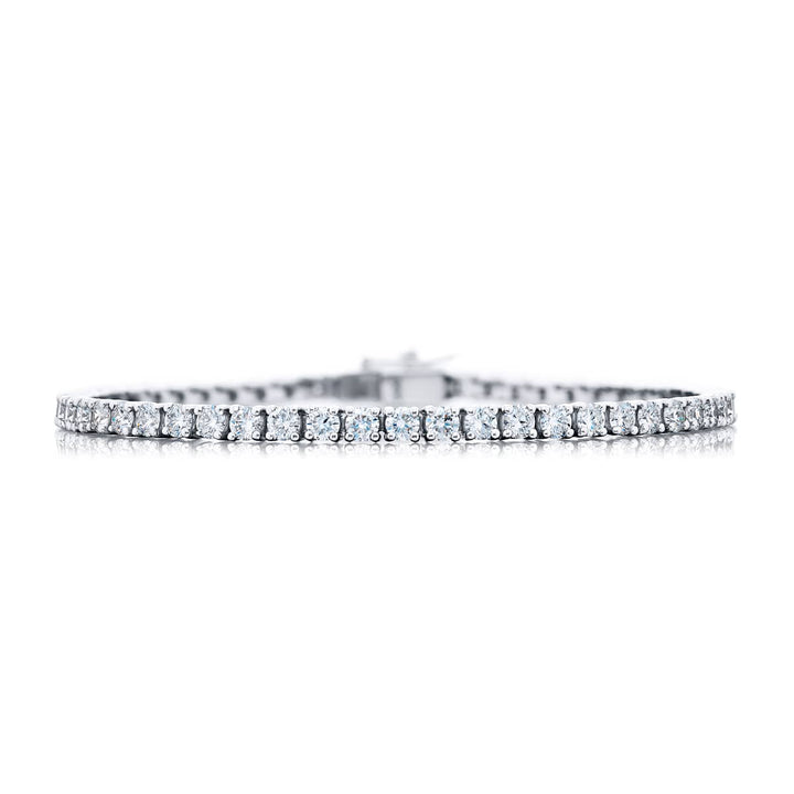Platinum Round Diamond Bracelet
