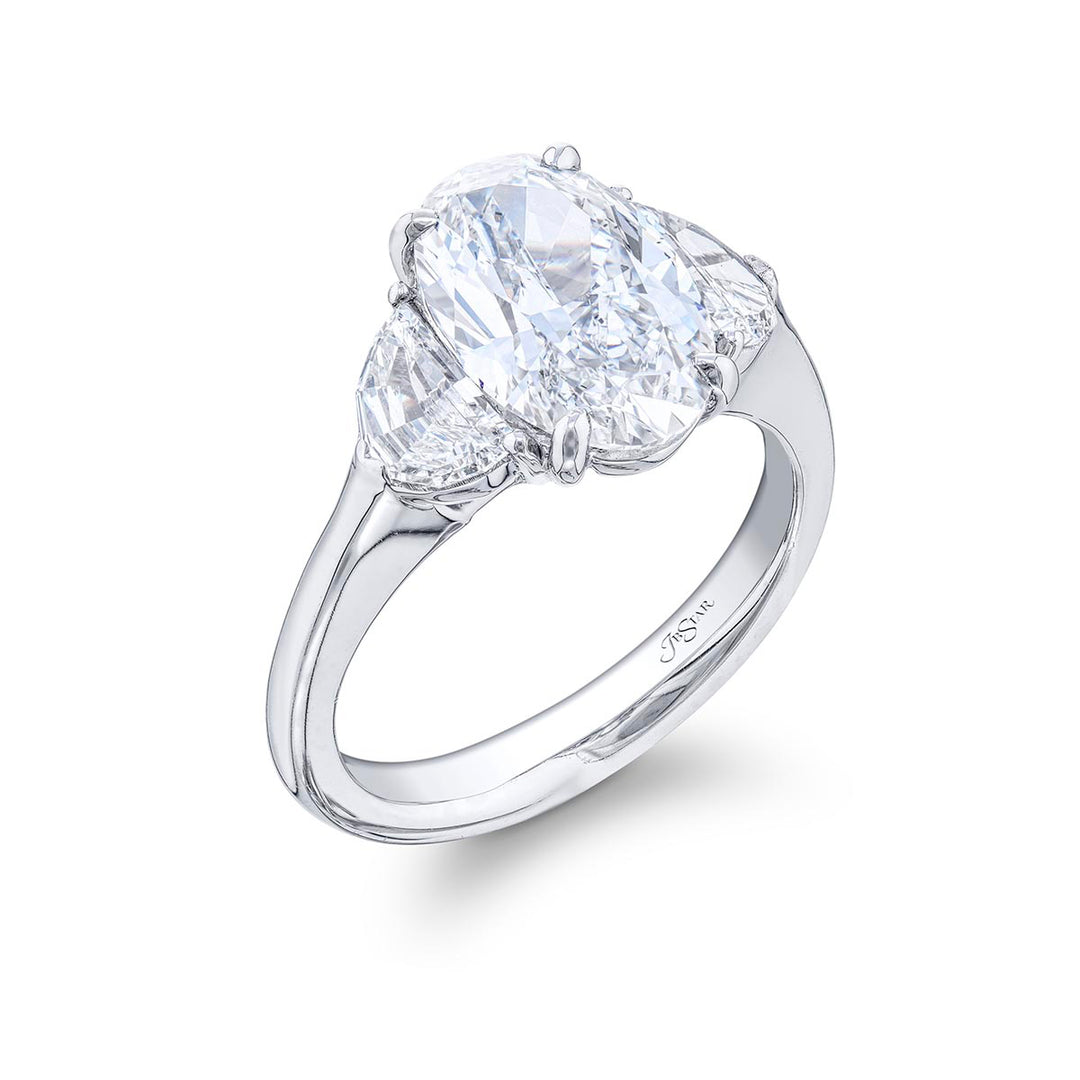 Oval diamond ring 3.02 ct oval diamond center