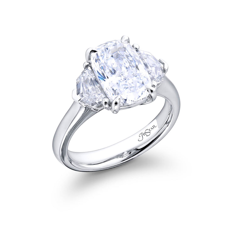 3.01 ct GIA Certified Diamond Ring | Cushion-Cut Diamond with Epaulet Diamonds in Platinum | Dazzling Brilliance by Jb Star