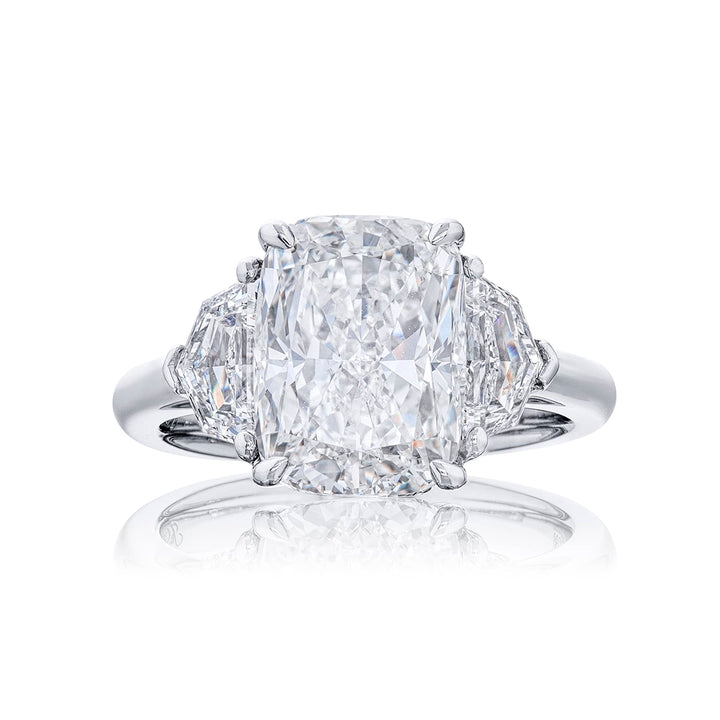 4.72 ct GIA Certified Diamond Ring | Cushion-Cut Diamond with Epaulet Diamonds in Platinum | Dazzling Brilliance by Jb Star