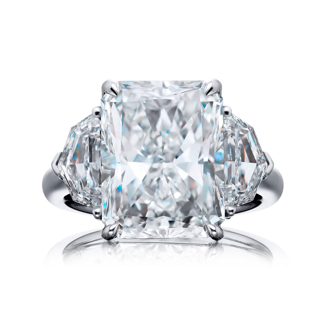 Platinum Radiant-Cut Diamond GIA Certified Engagement Ring