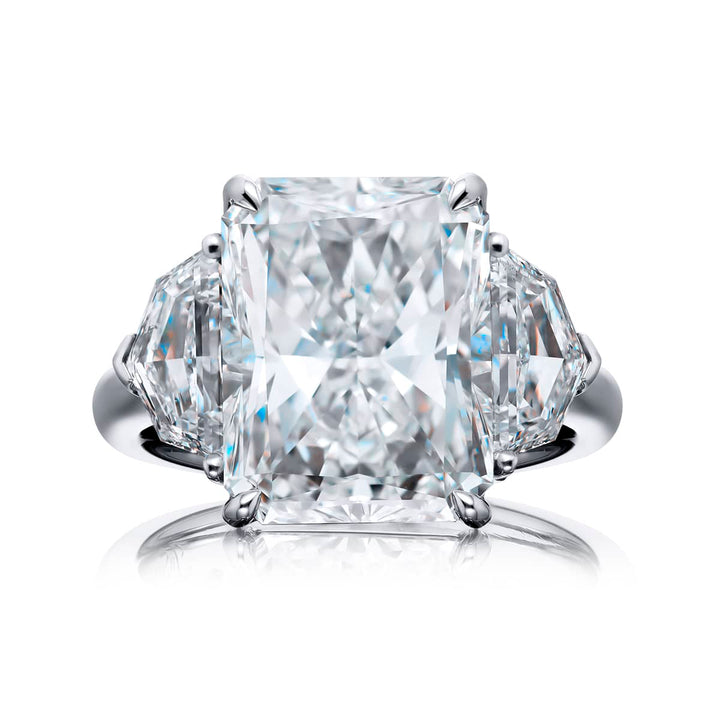 Platinum Radiant-Cut Diamond GIA Certified Engagement Ring