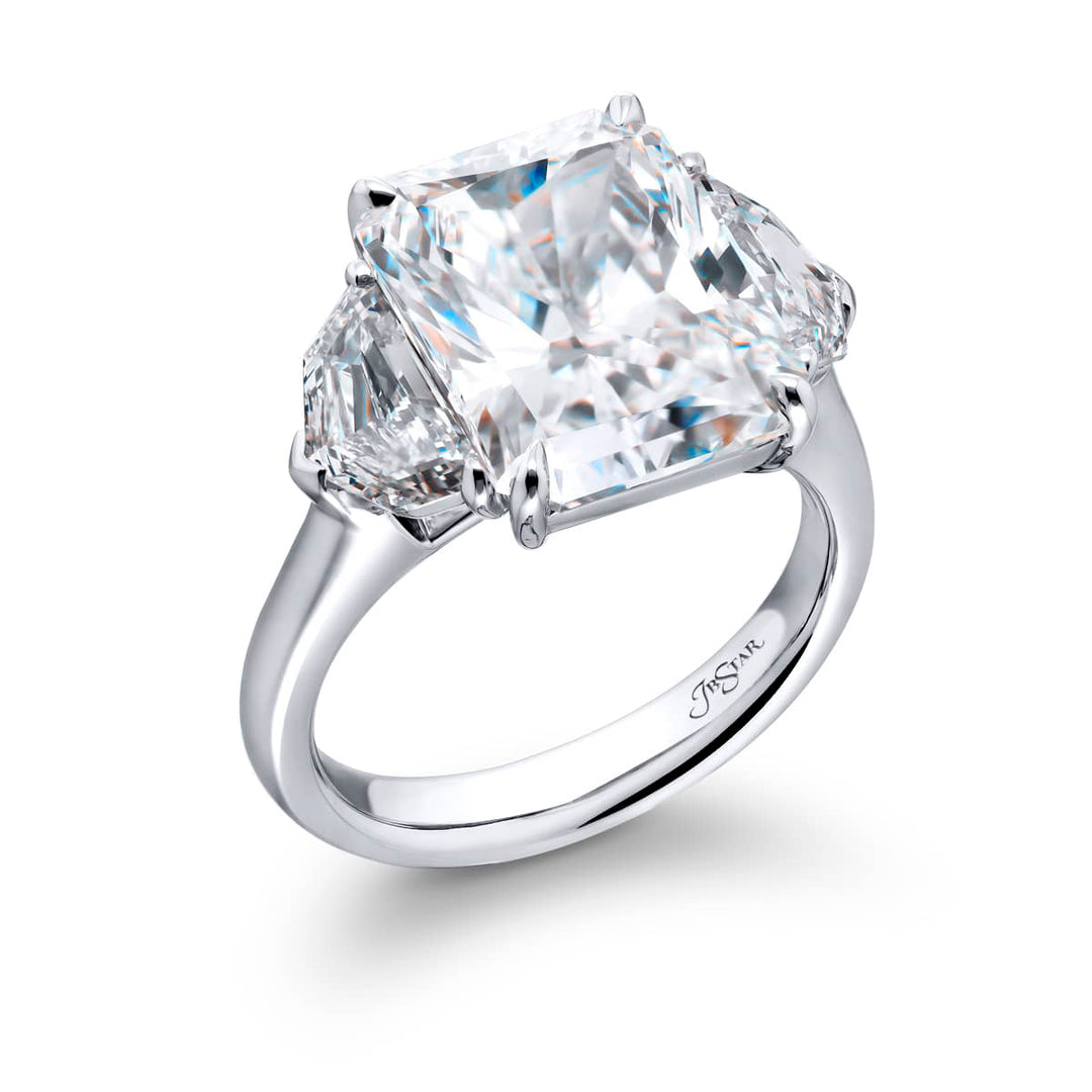 Platinum Radiant-Cut Diamond GIA Certified Engagement Ring
