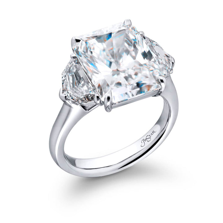 Platinum Radiant-Cut Diamond GIA Certified Engagement Ring