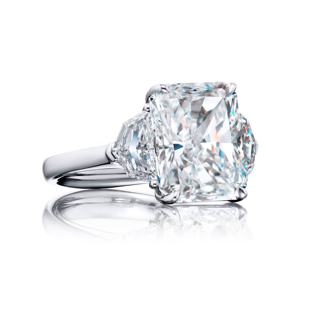 Platinum Radiant-Cut Diamond GIA Certified Engagement Ring