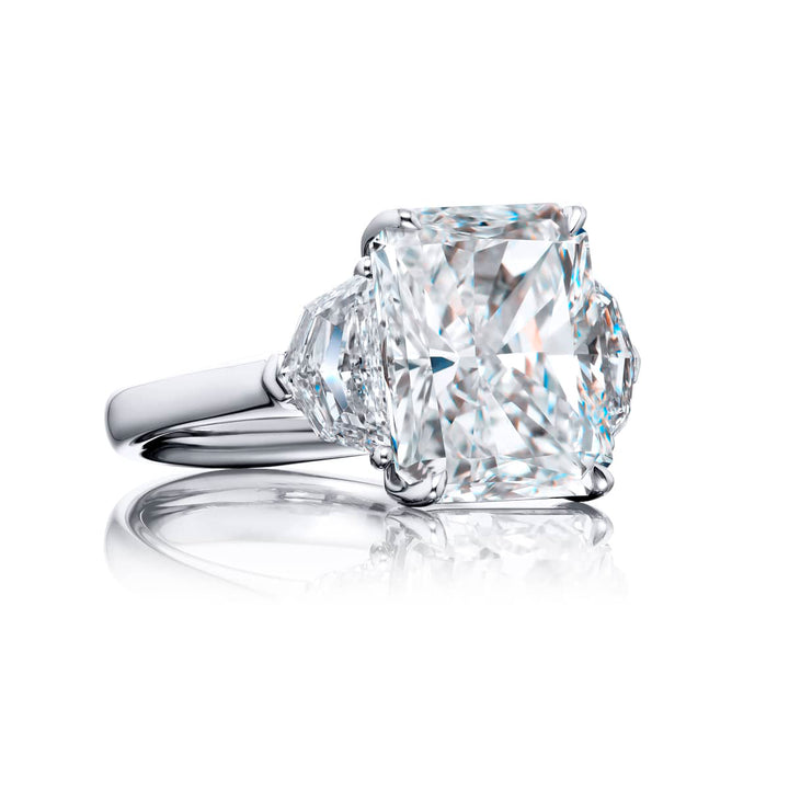 Platinum Radiant-Cut Diamond GIA Certified Engagement Ring