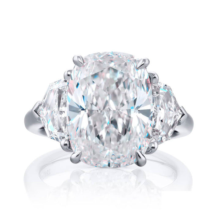 Platinum Cushion-Cut Diamond Certified Ring