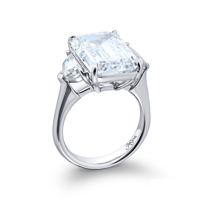 Platinum Cushion-Cut Diamond Certified Ring