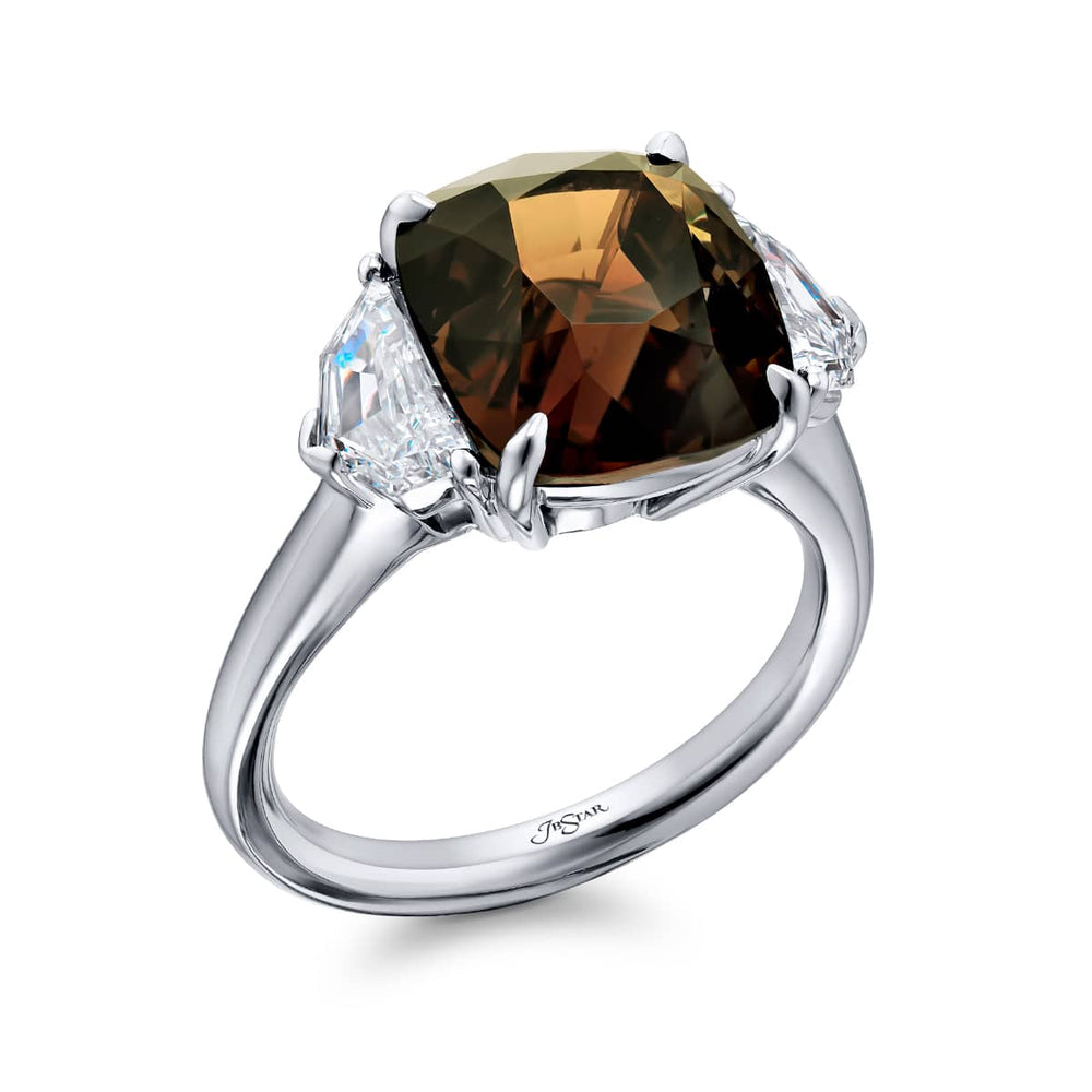 Platinum Cushion-Cut Alexandrite Certified Ring