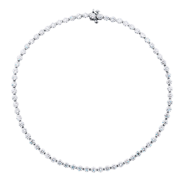 Platinum Round Diamond Certified Necklace