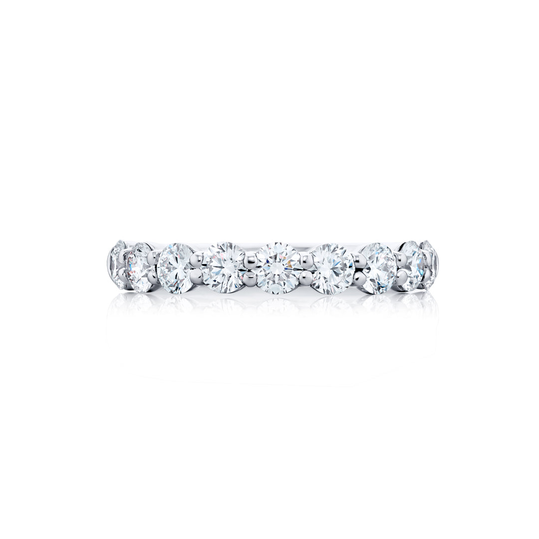Platinum Round Diamond Band