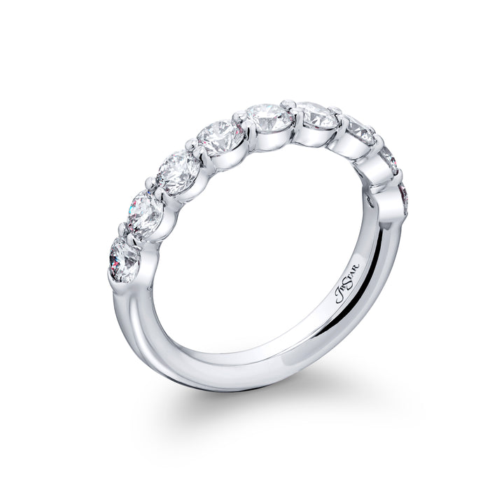 Platinum Round Diamond Band