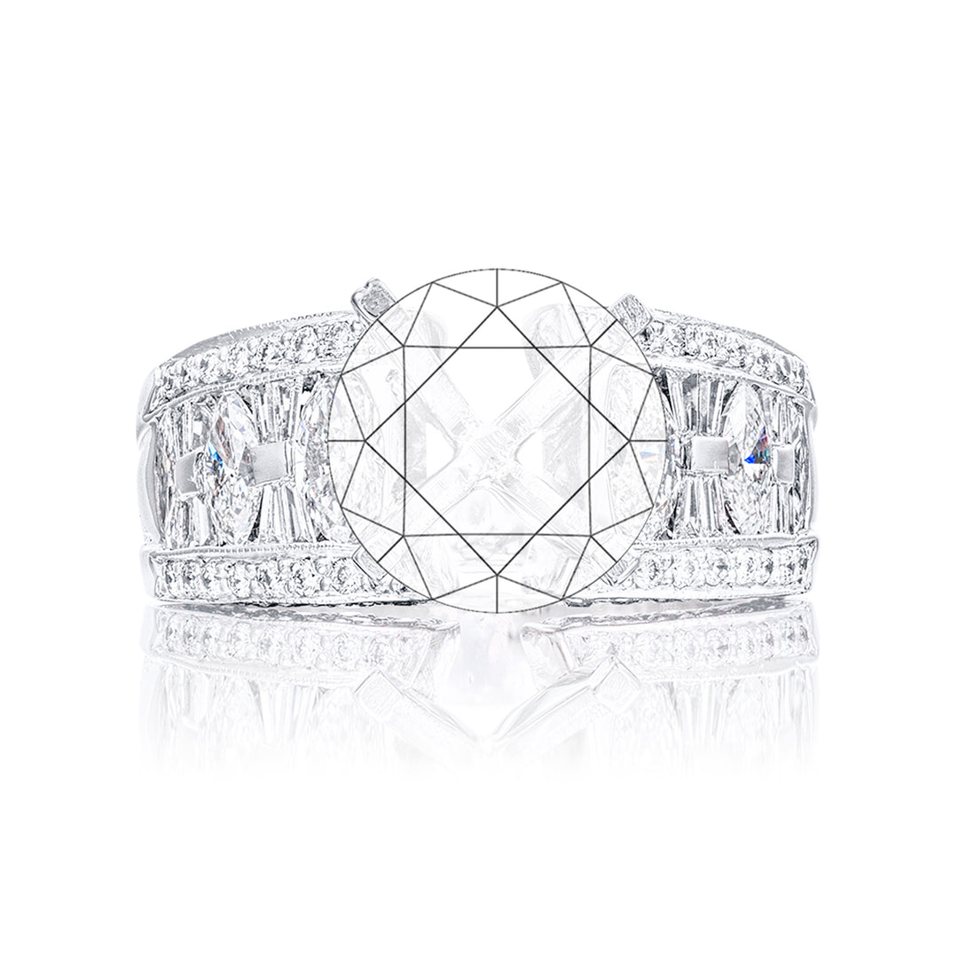 Semi Mount Signature Design Marquise Baguette Round Diamond
