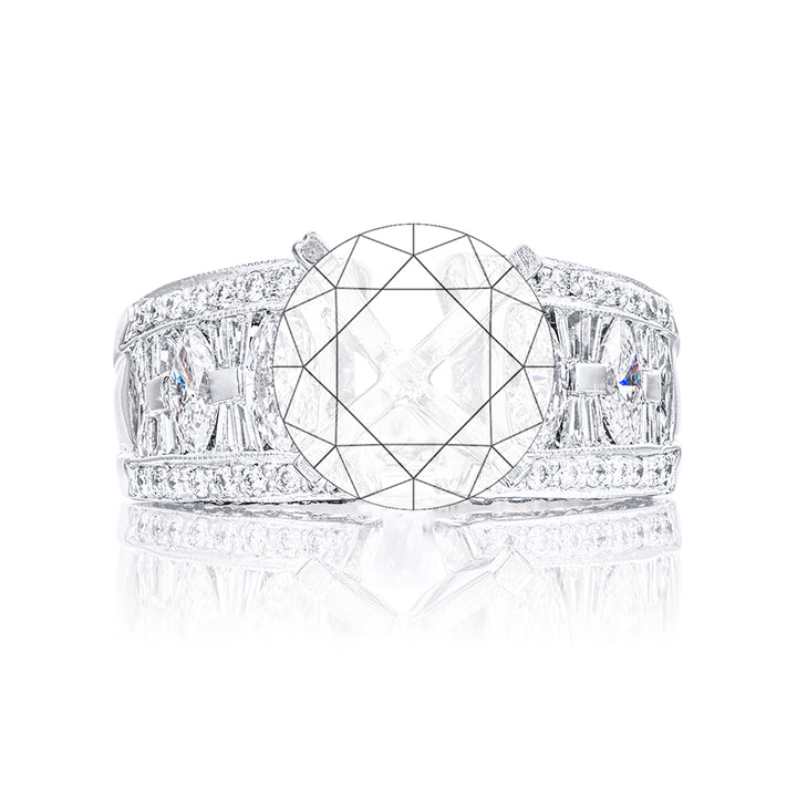 Semi Mount Signature Design Marquise Baguette Round Diamond