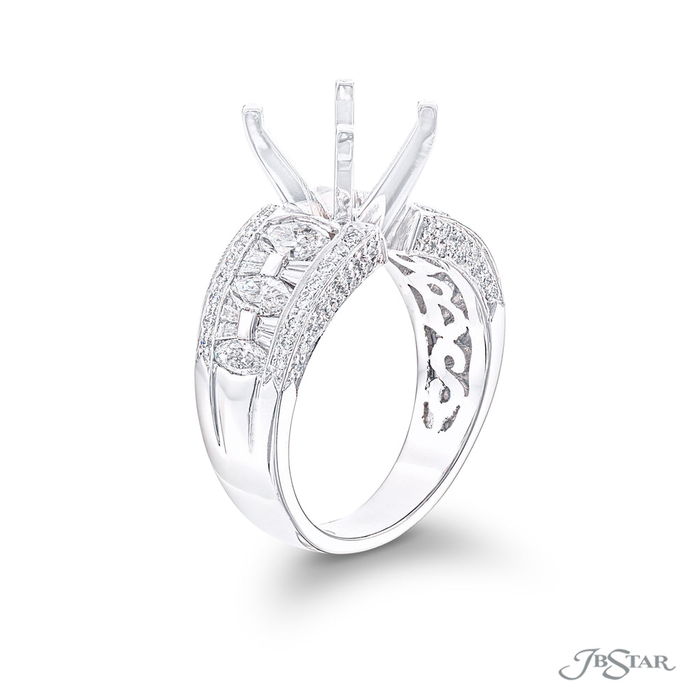 Semi Mount Signature Design Marquise Baguette Round Diamond