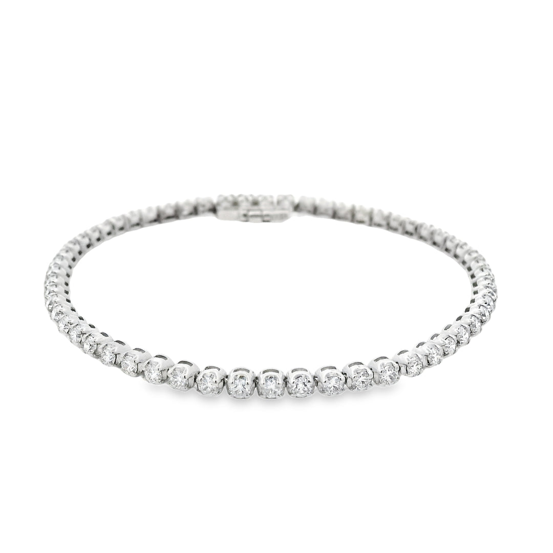 2.56 ct Natural Diamond Tennis Bracelet