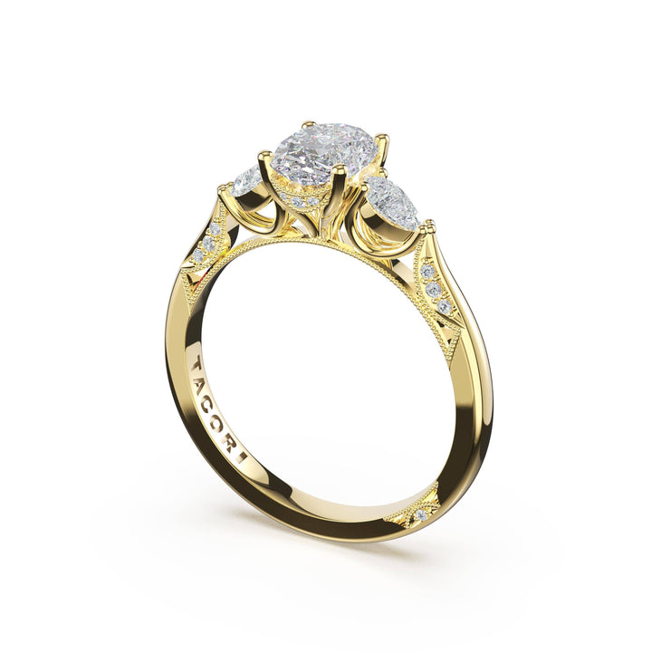 Oval 3-Stone Engagement Ring