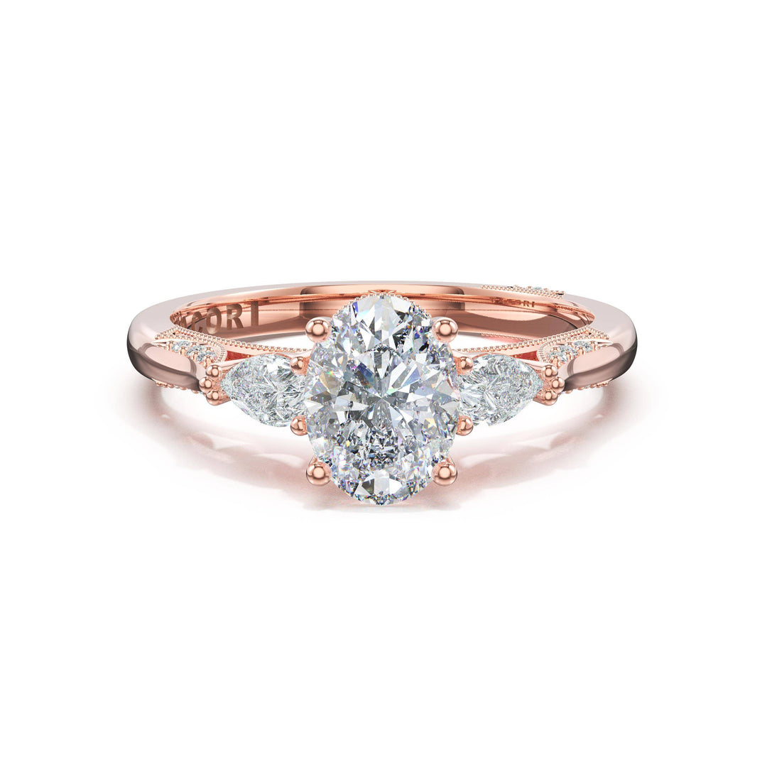 Oval 3-Stone Engagement Ring