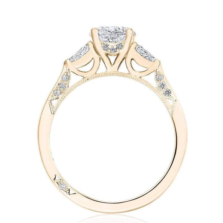 Round 3-Stone Engagement Ring