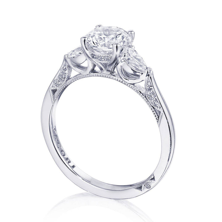 Round 3-Stone Engagement Ring