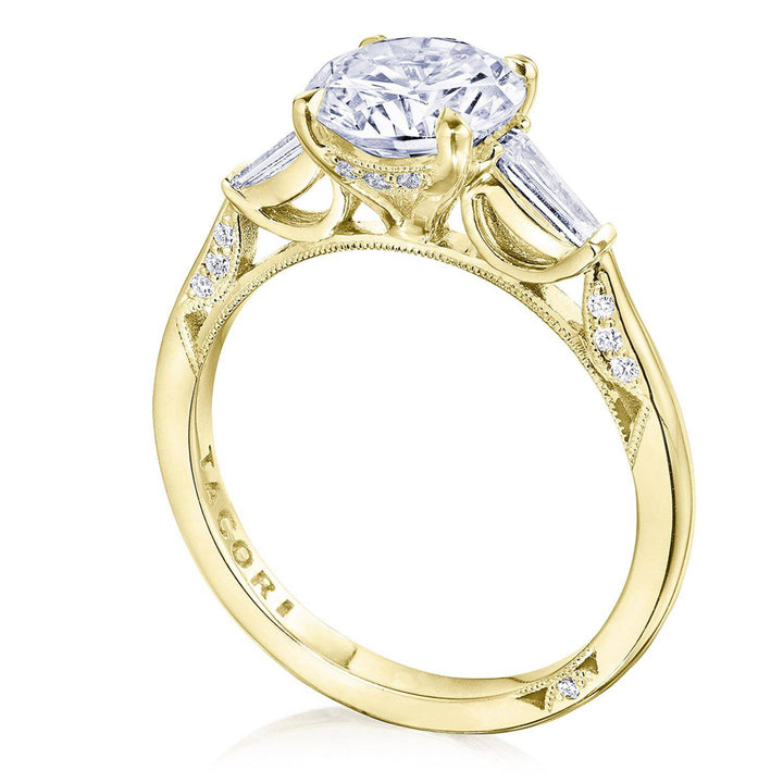Round 3-Stone Engagement Ring