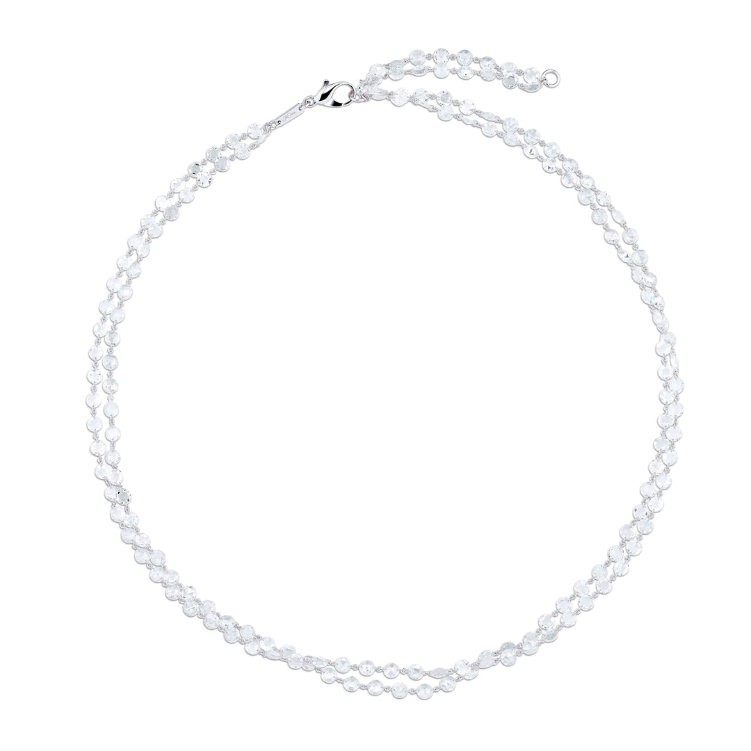 Platinum Rose-Cut Diamond 42 inch Necklace
