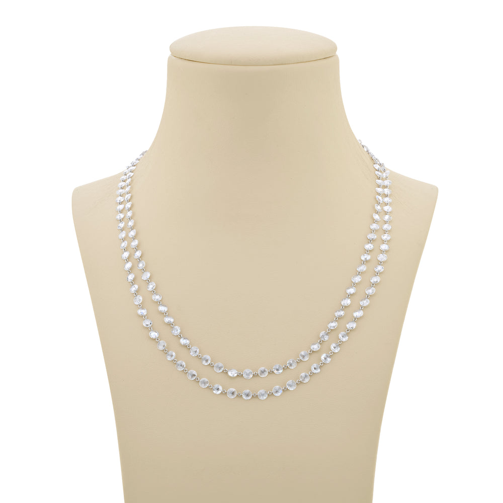 Platinum Rose-Cut Diamond 42 inch Necklace