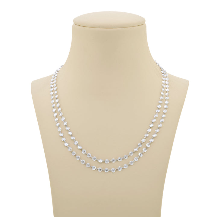 Platinum Rose-Cut Diamond 42 inch Necklace